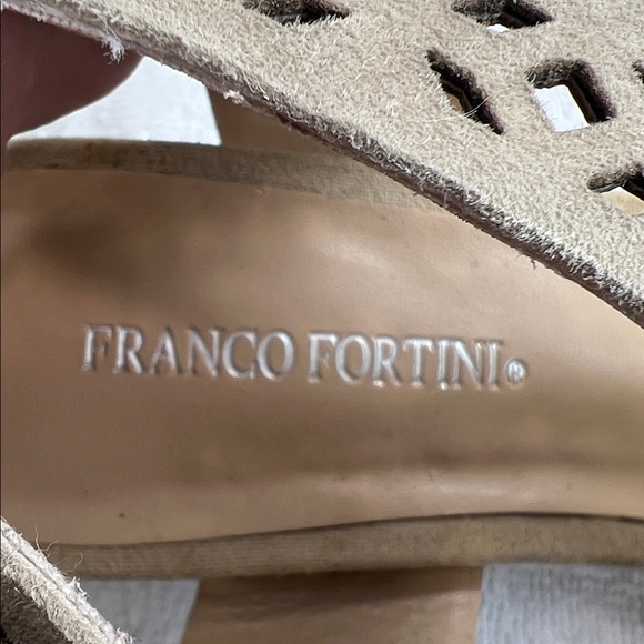 Franco Fortini Taupe Cutout Sandals - Picture 5 of 6